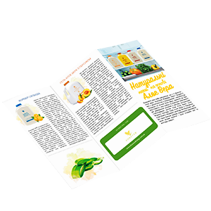 Flyer "Natural Aloe Vera Drinks"